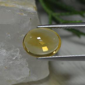 Citrino amarelo natural 2,63ct, corte oval, transparente