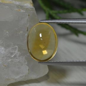 Citrino amarelo natural 2,63ct, corte oval, transparente