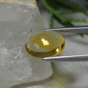 Citrino amarelo natural 2,63ct, corte oval, transparente