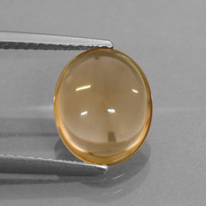 Citrino amarelo natural 2,44ct, corte oval, transparente