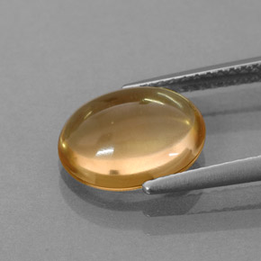 Citrino amarelo natural 2,44ct, corte oval, transparente