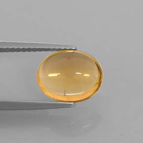 Citrino amarelo natural 2,66ct, corte oval, transparente
