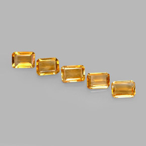 Pedras preciosas de citrino ouro natural de  ct, corte esmeralda, VVS-VS