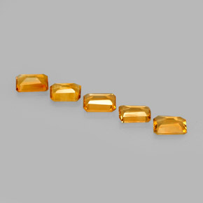 Pedras preciosas de citrino ouro natural de  ct, corte esmeralda, VVS-VS