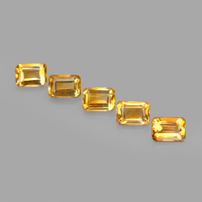 Pedras preciosas de citrino amarelo natural de  ct, corte esmeralda, VVS-VS