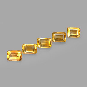 Pedras preciosas de citrino amarelo natural de  ct, corte esmeralda, VVS-VS