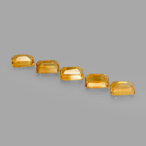Pedras preciosas de citrino amarelo natural de  ct, corte esmeralda, VVS-VS