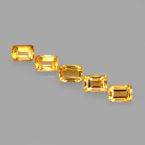 Pedras preciosas de citrino amarelo natural de  ct, corte esmeralda, VVS-VS