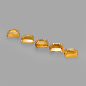 Pedras preciosas de citrino amarelo natural de  ct, corte esmeralda, VVS-VS