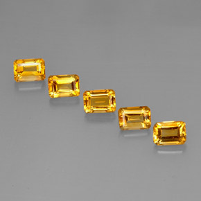 Pedras preciosas de citrino amarelo natural de  ct, corte esmeralda, VVS-VS