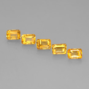 Pedras preciosas de citrino amarelo natural de  ct, corte esmeralda, VVS-VS