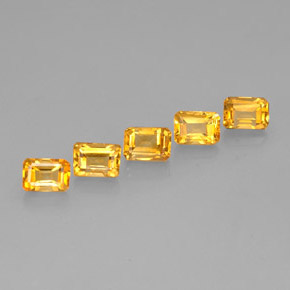 Pedras preciosas de citrino amarelo natural de  ct, corte esmeralda, VVS-VS
