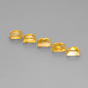 Pedras preciosas de citrino amarelo natural de  ct, corte esmeralda, VVS-VS