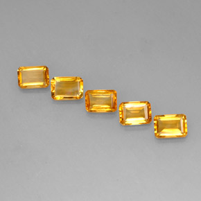 Pedras preciosas de citrino amarelo natural de  ct, corte esmeralda, VVS-VS