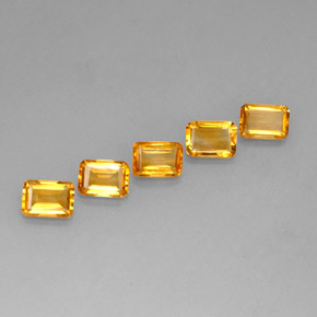 Pedras preciosas de citrino amarelo natural de  ct, corte esmeralda, VVS-VS
