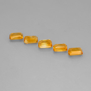 Pedras preciosas de citrino amarelo natural de  ct, corte esmeralda, VVS-VS