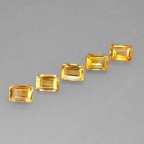 Pedras preciosas de citrino amarelo natural de  ct, corte esmeralda, VVS-VS
