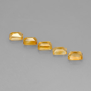 Pedras preciosas de citrino amarelo natural de  ct, corte esmeralda, VVS-VS