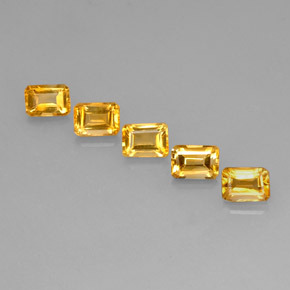Pedras preciosas de citrino ouro natural de  ct, corte esmeralda, VVS-VS