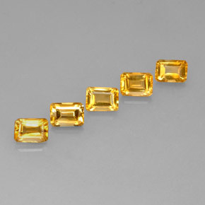 Pedras preciosas de citrino ouro natural de  ct, corte esmeralda, VVS-VS