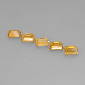 Pedras preciosas de citrino ouro natural de  ct, corte esmeralda, VVS-VS