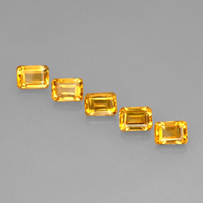 Pedras preciosas de citrino amarelo natural de  ct, corte esmeralda, VVS-VS