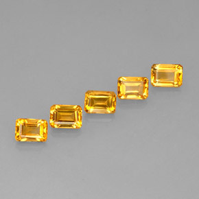 Pedras preciosas de citrino amarelo natural de  ct, corte esmeralda, VVS-VS