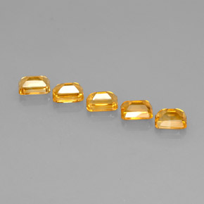 Pedras preciosas de citrino amarelo natural de  ct, corte esmeralda, VVS-VS