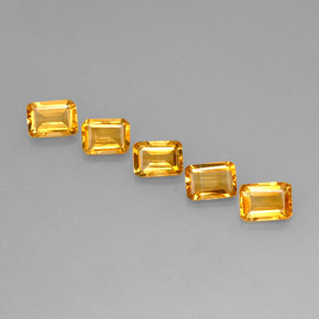 Pedras preciosas de citrino amarelo natural de  ct, corte esmeralda, VVS-VS