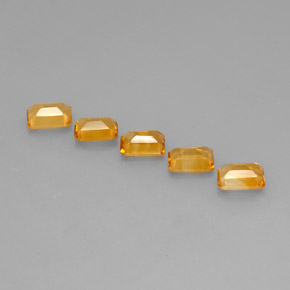 Pedras preciosas de citrino amarelo natural de  ct, corte esmeralda, VVS-VS