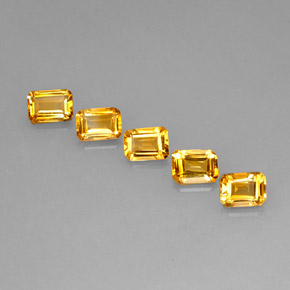Pedras preciosas de citrino amarelo natural de  ct, corte esmeralda, VVS-VS