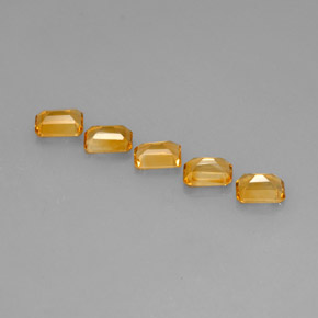Pedras preciosas de citrino amarelo natural de  ct, corte esmeralda, VVS-VS