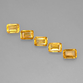 Pedras preciosas de citrino amarelo natural de  ct, corte esmeralda, VVS-VS