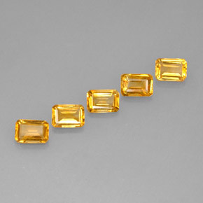 Pedras preciosas de citrino amarelo natural de  ct, corte esmeralda, VVS-VS