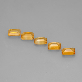 Pedras preciosas de citrino amarelo natural de  ct, corte esmeralda, VVS-VS