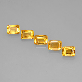 Pedras preciosas de citrino ouro natural de  ct, corte esmeralda, VVS-VS