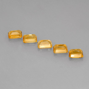 Pedras preciosas de citrino ouro natural de  ct, corte esmeralda, VVS-VS