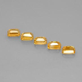 Pedras preciosas de citrino dourado natural de 5,31 ct, corte esmeralda, VVS-VS