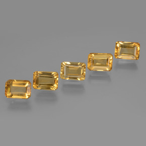 Pedras preciosas de citrino ouro natural de  ct, corte esmeralda, VVS-VS