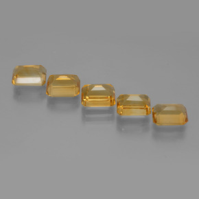 Pedras preciosas de citrino ouro natural de  ct, corte esmeralda, VVS-VS