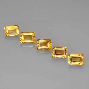 Pedras preciosas de citrino amarelo natural de  ct, corte esmeralda, VVS-VS