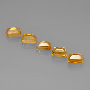 Pedras preciosas de citrino amarelo natural de  ct, corte esmeralda, VVS-VS