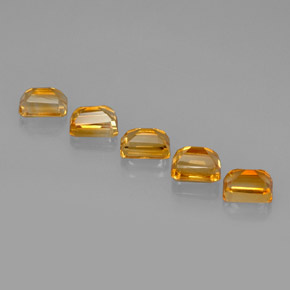 Pedras preciosas de citrino amarelo natural de  ct, corte esmeralda, VVS-VS