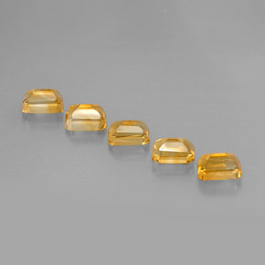 Pedras preciosas de citrino dourado natural de 5,58 ct, corte esmeralda, VVS-VS
