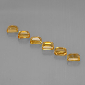 Pedras preciosas de citrino ouro natural de  ct, corte esmeralda, VVS-VS