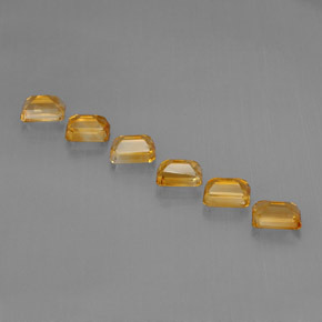 Pedras preciosas de citrino ouro natural de  ct, corte esmeralda, VVS-VS