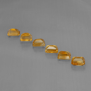 Pedras preciosas de citrino amarelo natural de  ct, corte esmeralda, VVS-VS