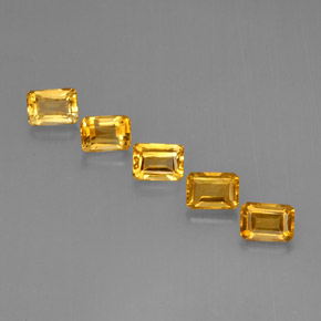 Pedras preciosas de citrino amarelo natural de  ct, corte esmeralda, VVS-VS