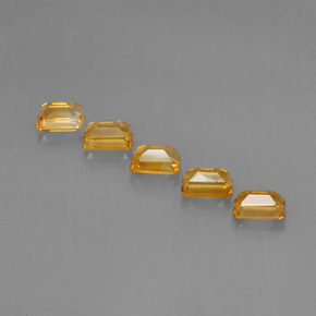 Pedras preciosas de citrino amarelo natural de  ct, corte esmeralda, VVS-VS