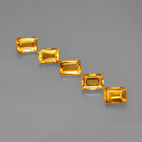 Pedras preciosas de citrino ouro natural de  ct, corte esmeralda, VVS-VS
